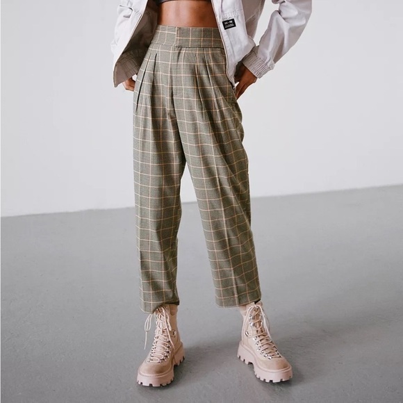 Uo Plaid High-rise Pants - Picture 2 of 16